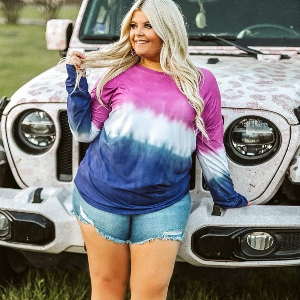 Boutique Light Weight Long Sleeve Tie-Dye Shirt Really Soft Worn Once Size XL